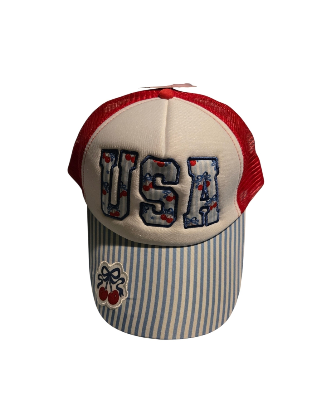 USA Cherry Patch Trucker Hat - Red, White & Blue